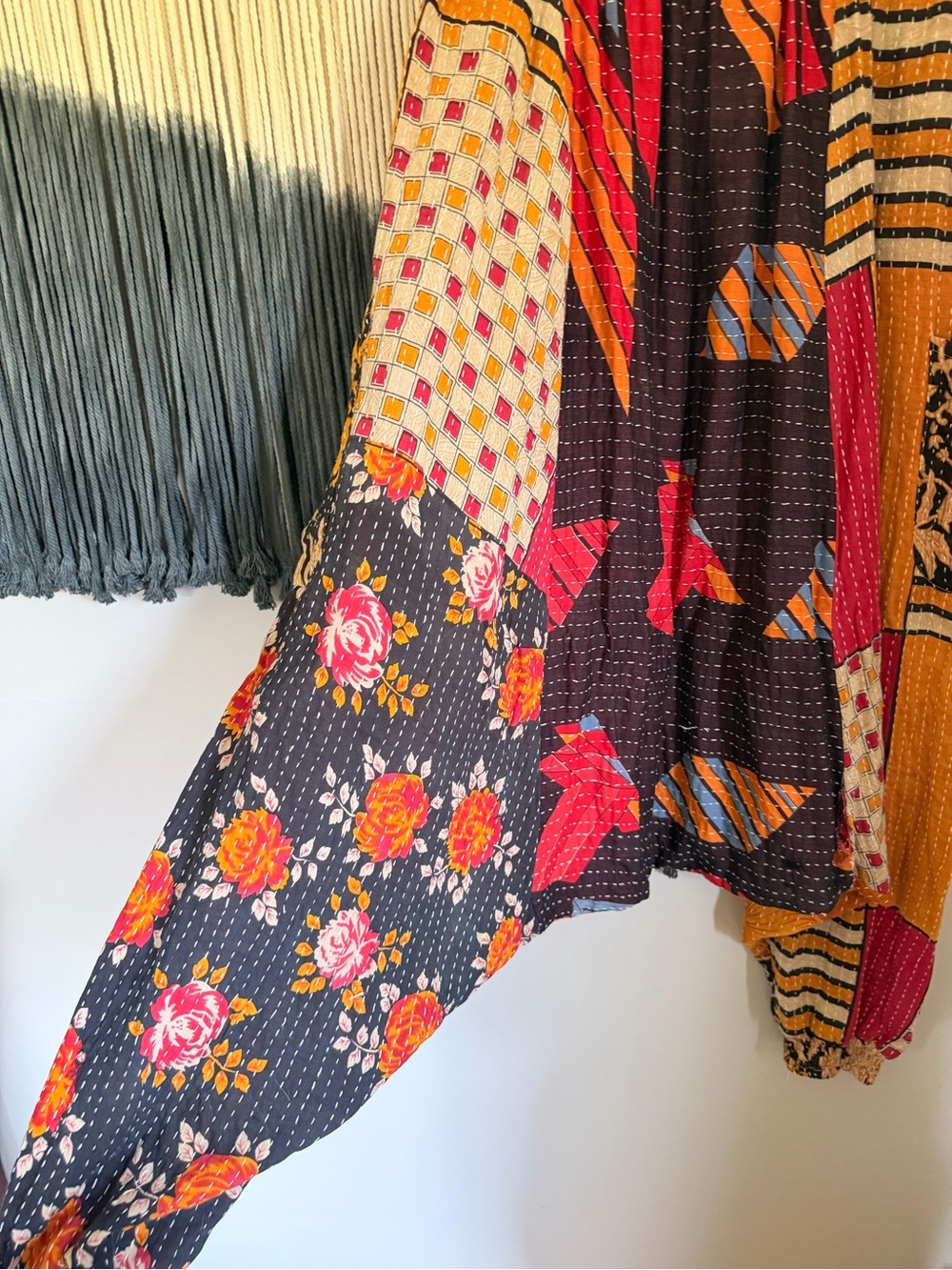 Kantha Bae Be Still Harem Bohemian Patchwork Harem Pants - Picture 3 of 11
